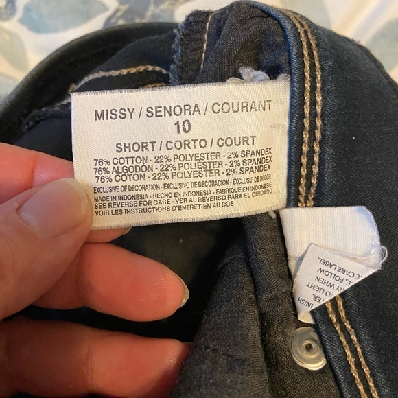 Gloria Vanderbilt Womens 10 short Blue Denim Jeans Avery Slim Missy Dark Wash - Picture 4 of 4